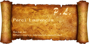 Perci Laurencia névjegykártya
